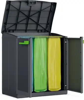 Bol.com Keter kunststof kast moby recycling system - 55x90x100cm - antraciet aanbieding