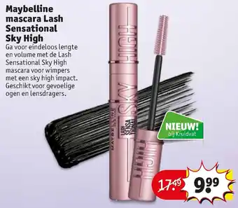 Kruidvat Maybelline mascara Lash Sensational Sky High aanbieding