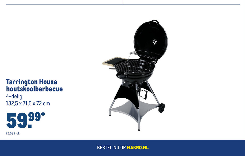 Tarrington House houtskoolbarbecue aanbieding bij Makro