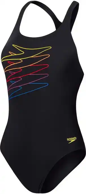 Intersport Speedo - eco placement medalist badpak - dames - badkleding - zwart - 34 aanbieding