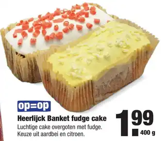 ALDI Heerlijk Banket Fudge cake 400g aanbieding