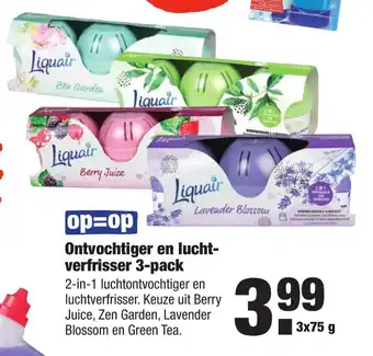 ALDI Ontvochtiger en luchtverfrisser 3*75g aanbieding