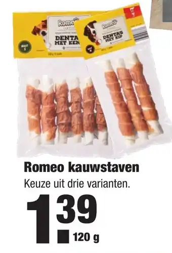 ALDI Romeo Kauwstaven 120g aanbieding