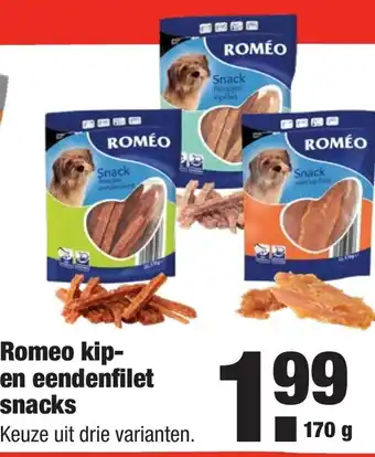 ALDI Romeo Kip en eendenfilet snacks 170g aanbieding