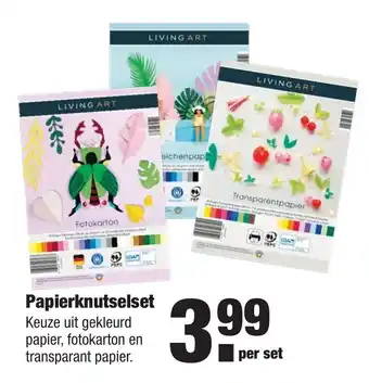 ALDI Papierknutselset aanbieding