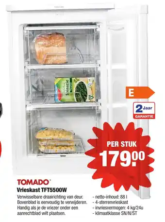 ALDI Tomado Vrieskast | TFT5500W aanbieding