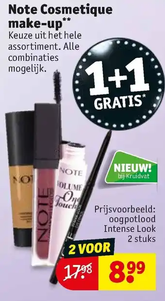 Kruidvat Note Cosmetique make-up aanbieding