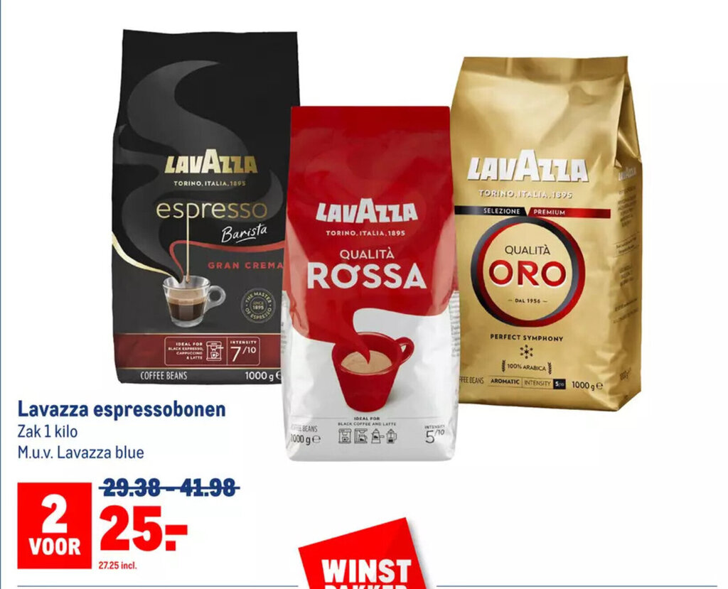 Lavazza espressobonen aanbieding bij Makro