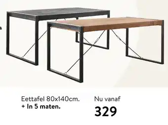 Profijt Meubel Eettafel 80x140cm aanbieding