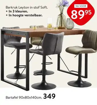 Profijt Meubel Bartafel 90x80x140cm aanbieding