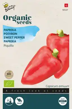 Welkoop Buzzy paprika capsicum annuum piquillo rood - paprika - 0,25 gram aanbieding