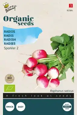 Welkoop Buzzy radijs raphanus sativus sparkler - radijs - 2,5 gram aanbieding