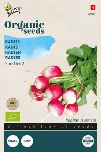 Welkoop Buzzy radijs raphanus sativus sparkler - radijs - 2,5 gram aanbieding