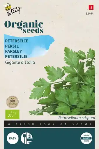 Welkoop Buzzy peterselie petroselinum crispum gigante d'italia - kruidenzaden - 2 gram aanbieding