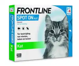 Welkoop Frontline spot on kat  - vlooien & tekenmiddel - 4 x 0,5 ml aanbieding