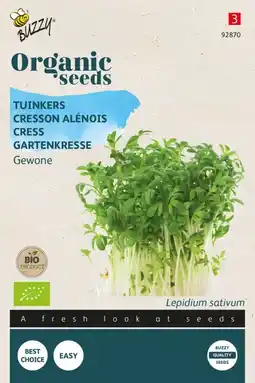 Welkoop Buzzy tuinkers lepidium sativum gewone - kruidenzaden - 10 gram aanbieding
