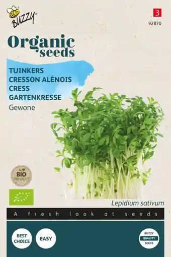 Welkoop Buzzy tuinkers lepidium sativum gewone - kruidenzaden - 10 gram aanbieding