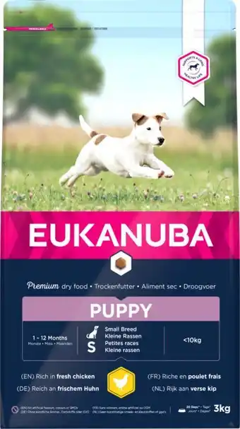 Welkoop Eukanuba growing puppy small - hondenvoer - kip - 3 kg aanbieding