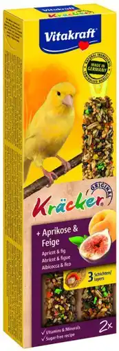 Welkoop Vitakraft fruitkracker 2 in 1 kanarie  - snacks - 60 gram aanbieding