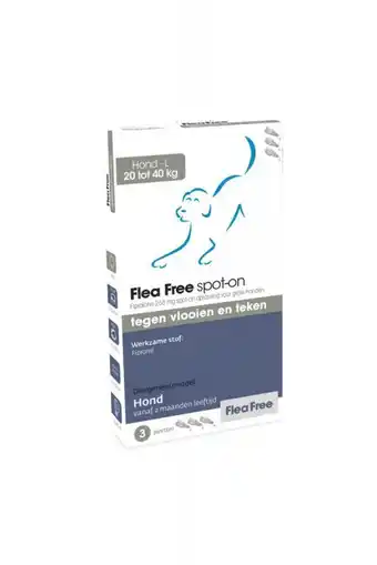 Welkoop Flea free spot on hond l 20-40 kg - pipetten - vlooien- en tekenmiddel - 3 stuks aanbieding