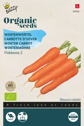 Welkoop Buzzy winterwortelen daucus carota winterwortelen flakkeese - wortelen - 1,5 gram aanbieding