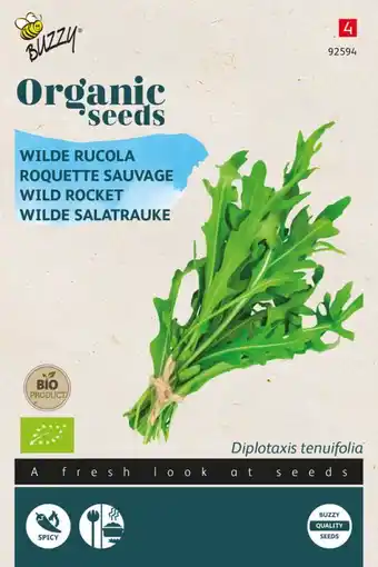 Welkoop Buzzy rucola eruca sativa wilde meerjarig - sla - 0,6 gram aanbieding