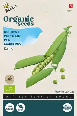 Welkoop Buzzy doperwten pisum sativum karina - peulvruchten - 20 gram aanbieding