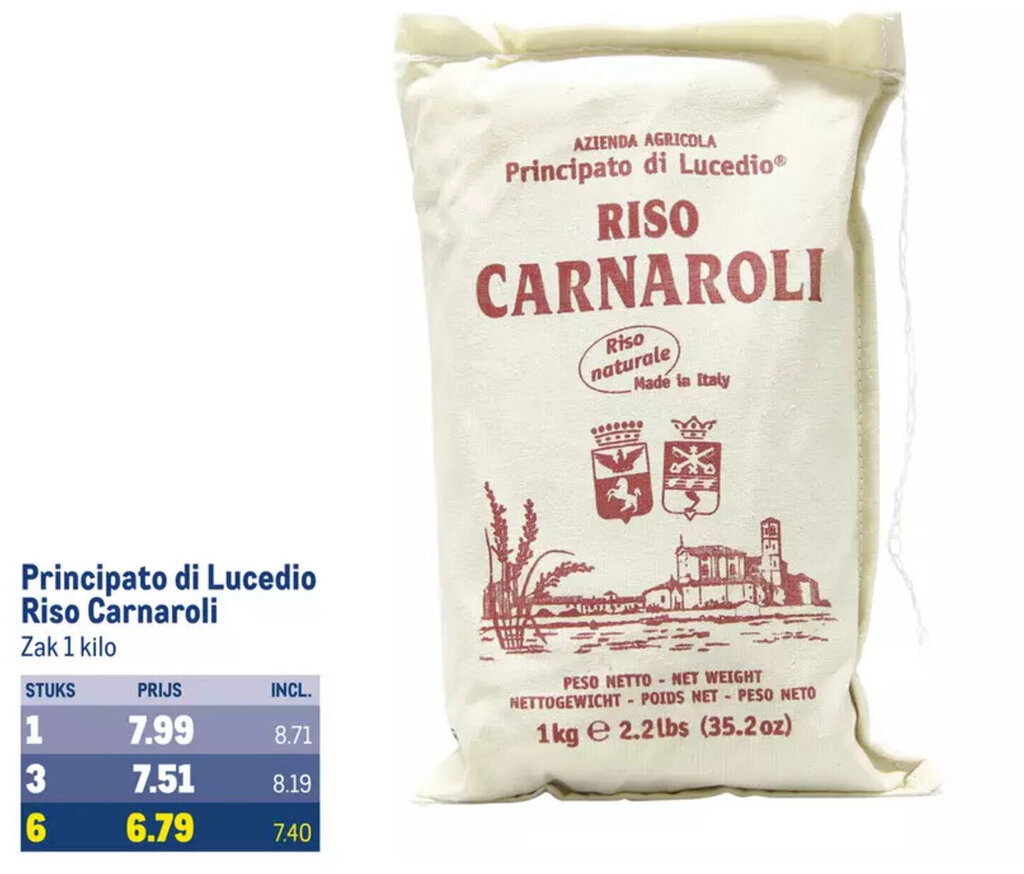 Principato di Lucedio Riso Carnaroli aanbieding bij Makro