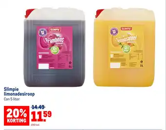 Makro Slimpie limonadesiroop aanbieding