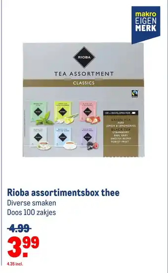 Makro Rioba assortimentsbox thee aanbieding