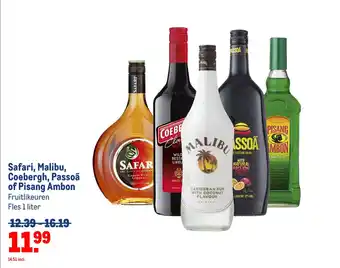 Makro Safari, Malibu, Coebergh, Passoã of Pisang Ambon aanbieding