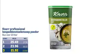 Makro Knorr professional bospaddenstoelensoep poeder aanbieding