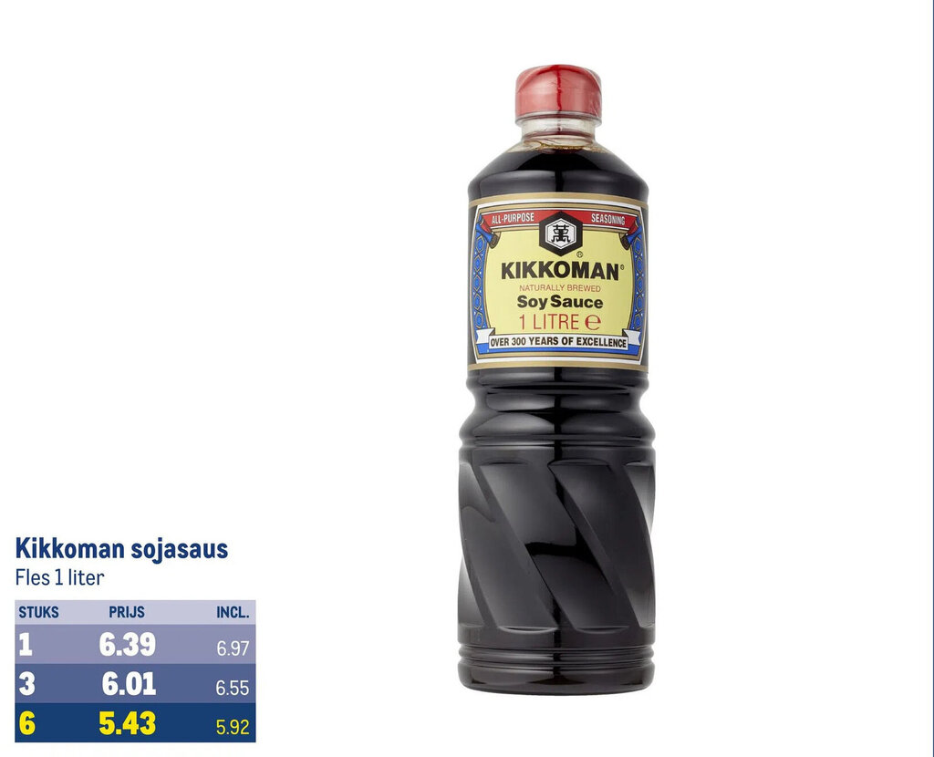 Kikkoman sojasaus aanbieding bij Makro