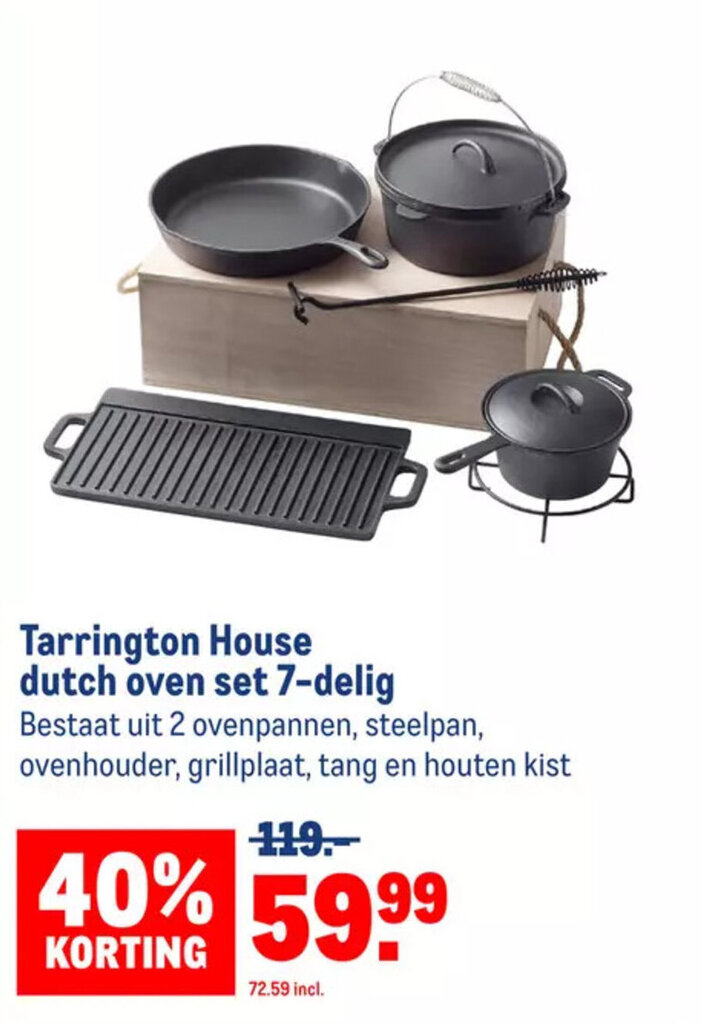 The Windmill Dutch Oven 4,5 Qt Limited Edition Geëmailleerd - Kookgek Filip Recepten en BBQ Shop
