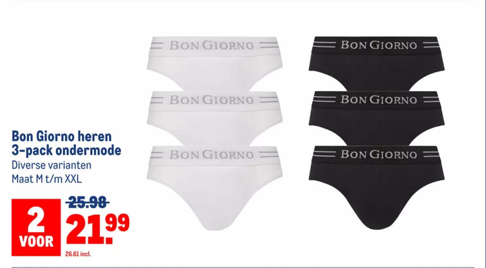 Bon Giorno heren 3pack ondermode aanbieding bij Makro Bon Giorno heren 3pack ondermode aanbieding bij Makro