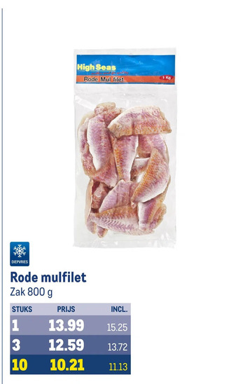 Makro Rode mulfilet aanbieding