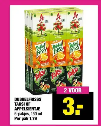 Big Bazar Dubbelfrisss, taksi of appelsientje 150 ml aanbieding