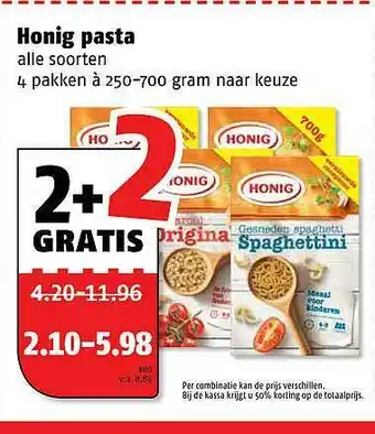 Poiesz Honig pasta aanbieding