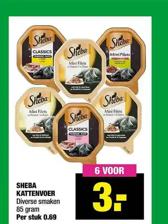 Big Bazar Sheba kattenvoer 85 gram aanbieding