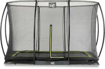 Toppy Exit silhouette inground trampoline met net - 366 x 244 cm - zwart aanbieding