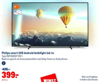 Makro Philips smart uhd android ambilight led-tv aanbieding