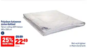 Makro Polydaun katoenen zomerdekbed aanbieding