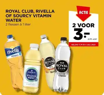 Jumbo Royal club, rivella of sourcy vitamin water aanbieding