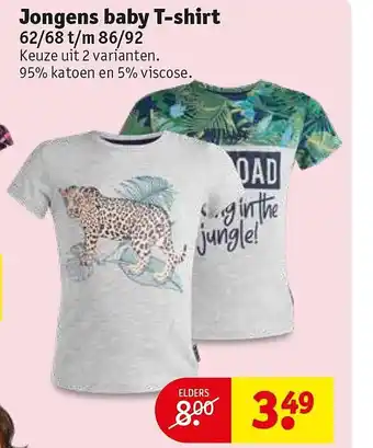 Kruidvat Jongens baby T-shirt aanbieding