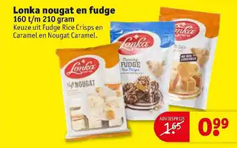 Kruidvat Lonka nougat en fudge aanbieding