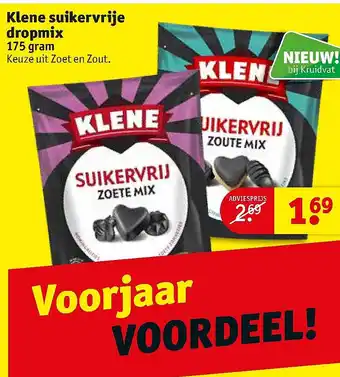 Kruidvat Klene suikervrije dropmix 175 gram aanbieding