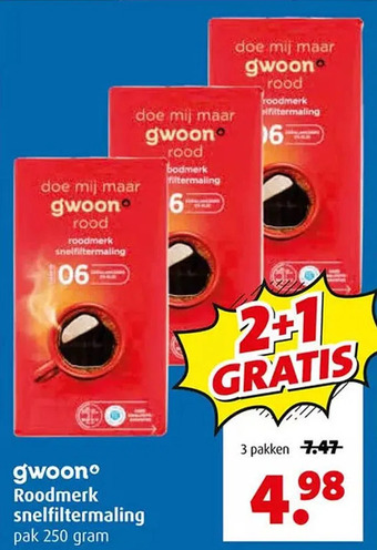 Boni Gwoon roodmerk snelfiltermaling aanbieding
