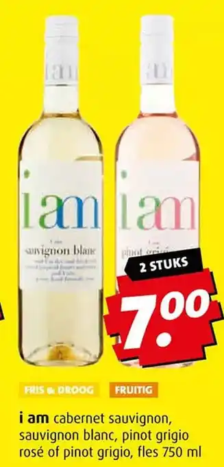 Boni I am cabernet sauvignon, sauvignon blanc, pinot grigio aanbieding