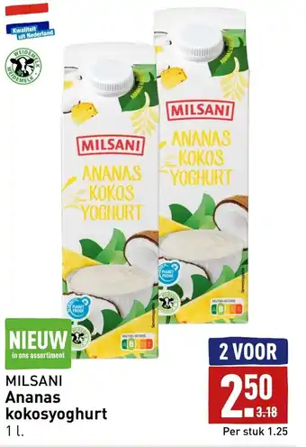 ALDI MILSANI Ananas kokosyoghurt aanbieding