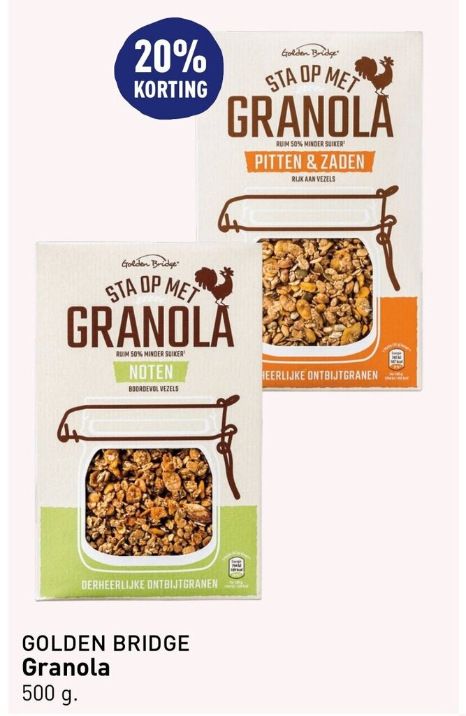 GOLDEN BRIDGE Granola 500g aanbieding bij ALDI